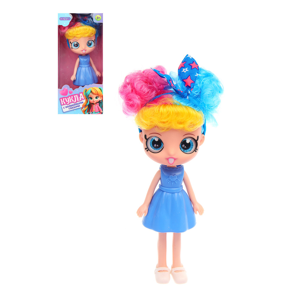 ИГРОЛЕНД Кукла с волшебными глазами, 17 см, 8х5,5х18,5 см, ABS, PP, 6 дизайнов, арт.№ 436-186