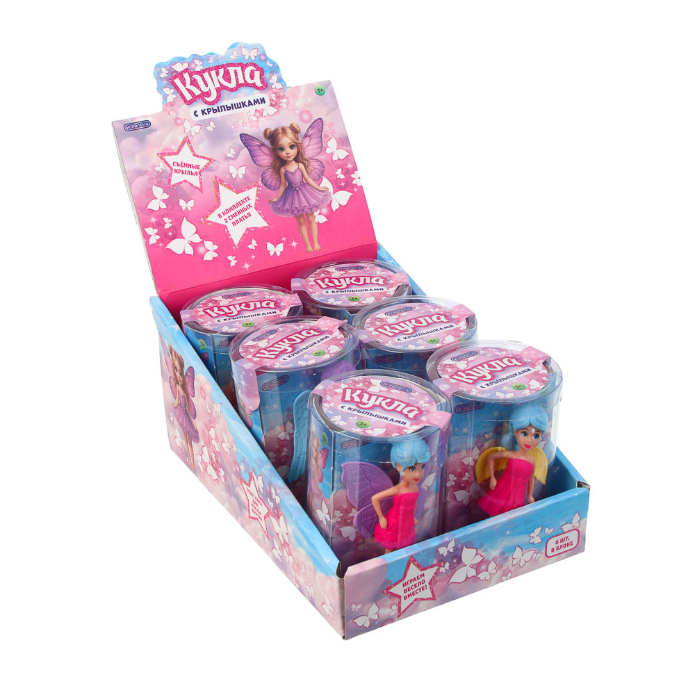 ИГРОЛЕНД Кукла 9 см с крылышками, 6,5х9,5 см, ABS, PVC, микс видов, арт.№ 267-867