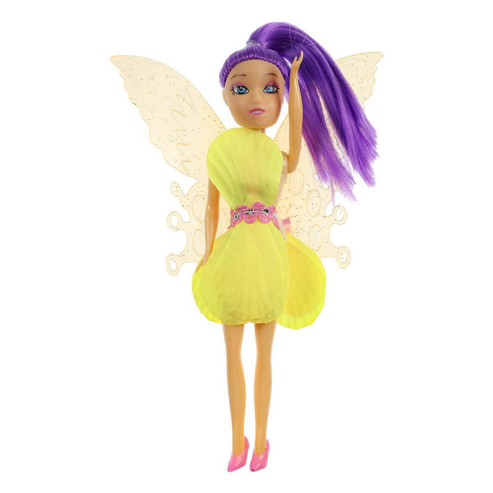 ИГРОЛЕНД Кукла в виде цветочной феи, 15,5 см, в пакете, 13х2,5х24 см, ABS, PP, PVC, 4 дизайна, арт.№ 436-189