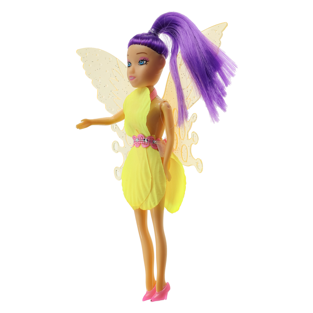 ИГРОЛЕНД Кукла в виде цветочной феи, 15,5 см, в пакете, 13х2,5х24 см, ABS, PP, PVC, 4 дизайна, арт.№ 436-189