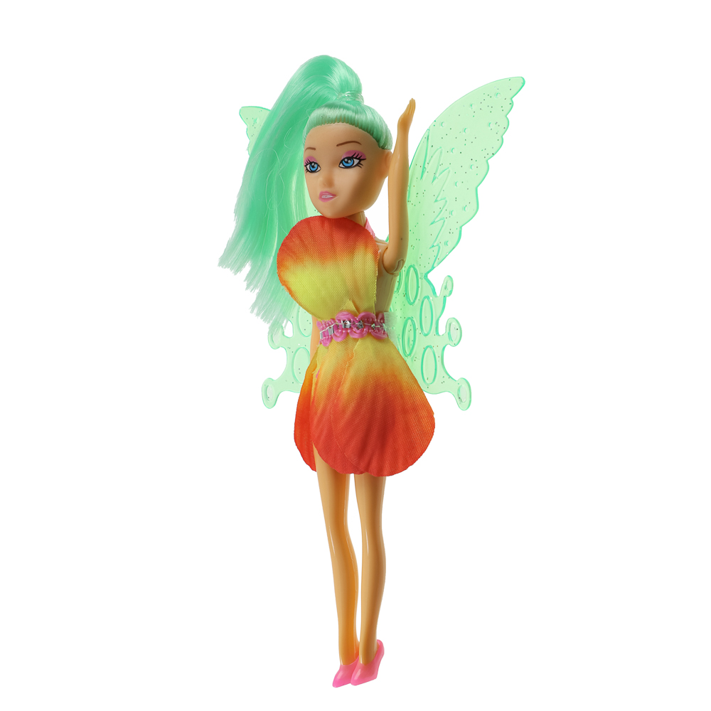 ИГРОЛЕНД Кукла в виде цветочной феи, 15,5 см, в пакете, 13х2,5х24 см, ABS, PP, PVC, 4 дизайна, арт.№ 436-189