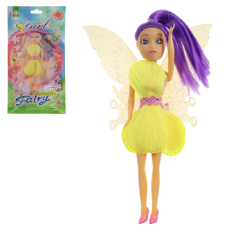 ИГРОЛЕНД Кукла в виде цветочной феи, 15,5 см, в пакете, 13х2,5х24 см, ABS, PP, PVC, 4 дизайна, арт.№ 436-189