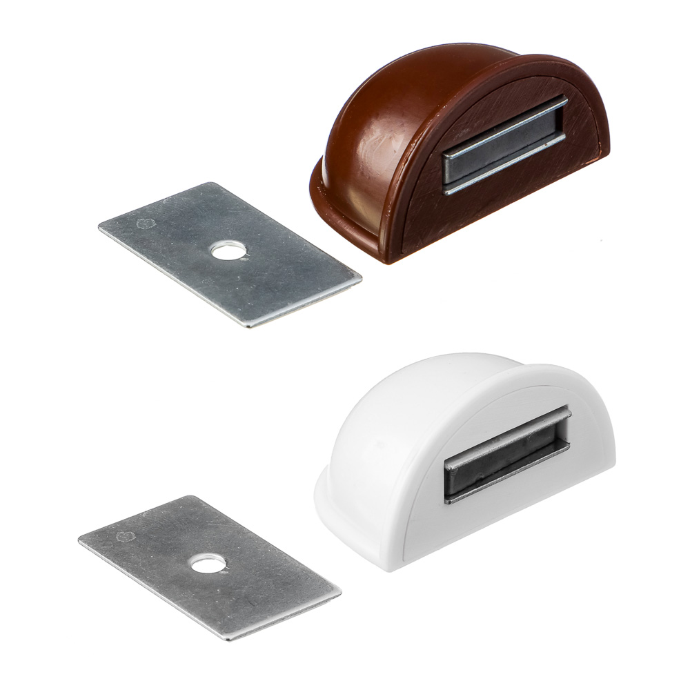 Стопор дверной тм VETTA, 2,5х5см, магнитный, пластик, металл, 2 цвета, арт.№ 416-083