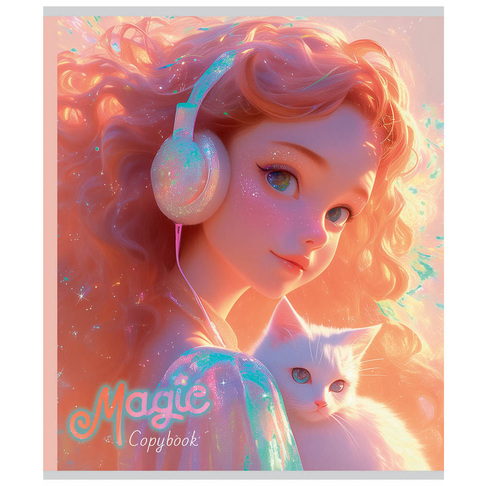 Тетрадь 48 л., А5, в клетку, БЕЛЫЕ ЛИСТЫ, обложка картон, скрепка, ВД-лак, арт.№ 578-190