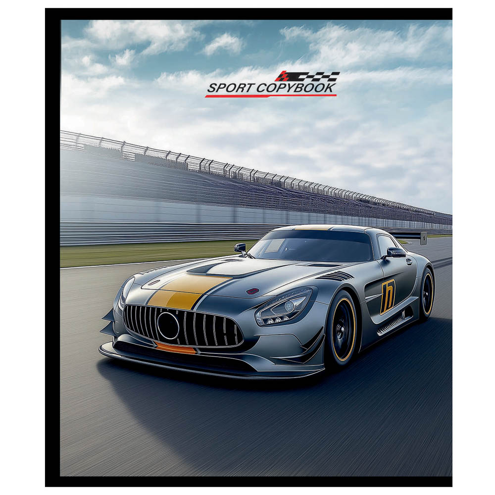 Тетрадь 48 л., А5, в клетку, БЕЛЫЕ ЛИСТЫ, обложка картон, скрепка, ВД-лак, арт.№ 578-190