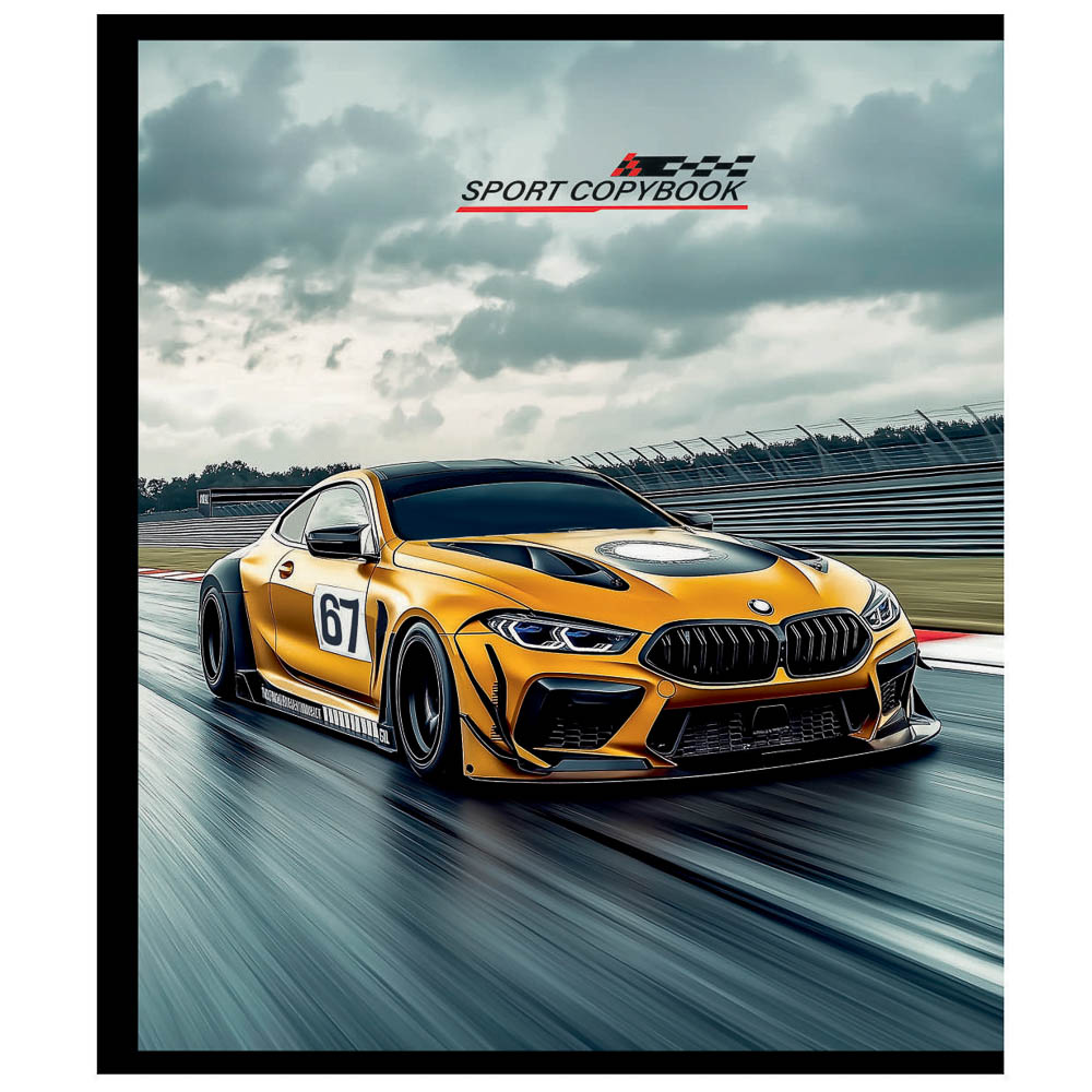 Тетрадь 48 л., А5, в клетку, БЕЛЫЕ ЛИСТЫ, обложка картон, скрепка, ВД-лак, арт.№ 578-190