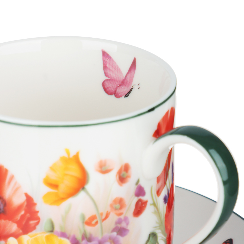 Набор чайный 2 пр., 250мл, MILLIMI, Маки, фарфор, арт.№ 802-519