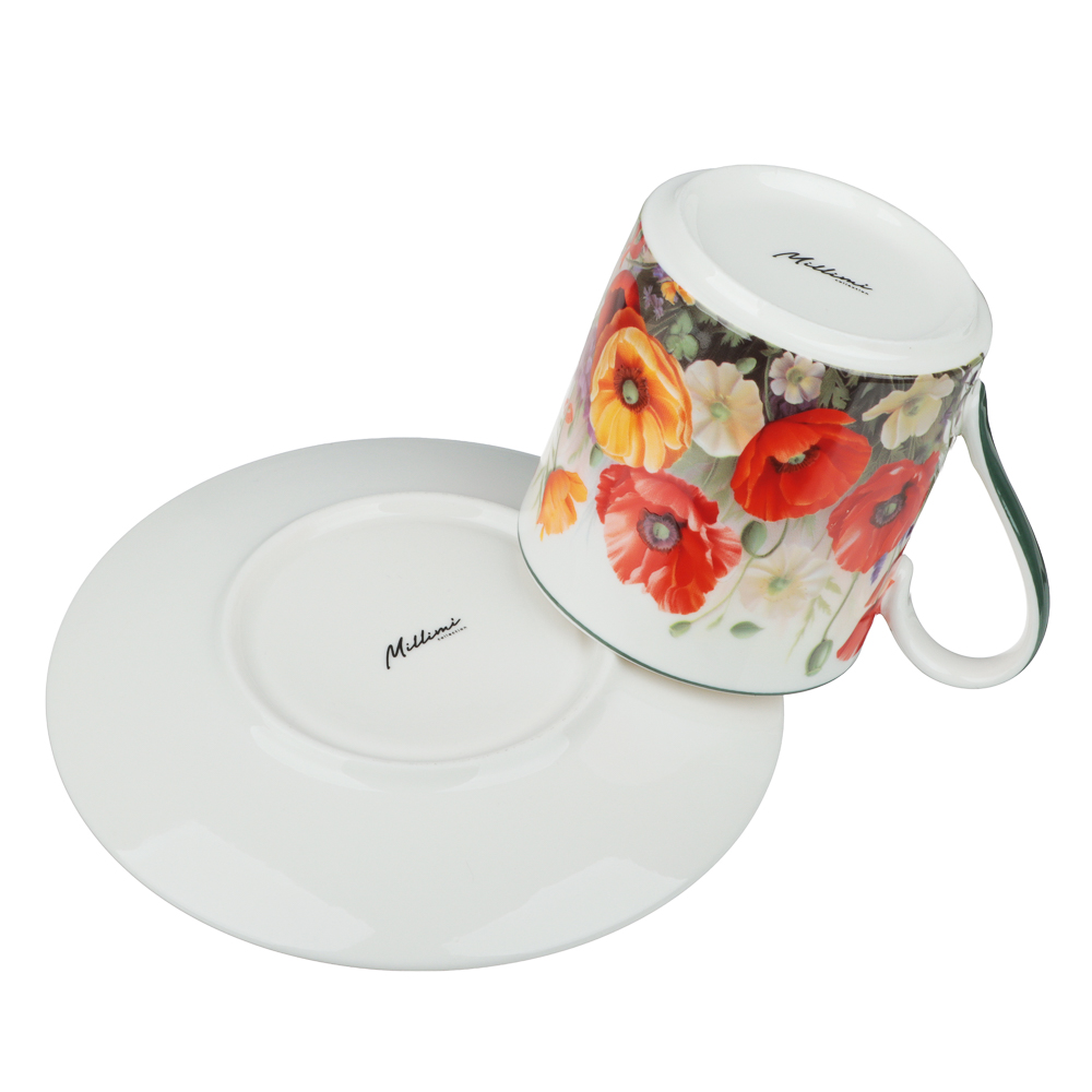 Набор чайный 2 пр., 250мл, MILLIMI, Маки, фарфор, арт.№ 802-519