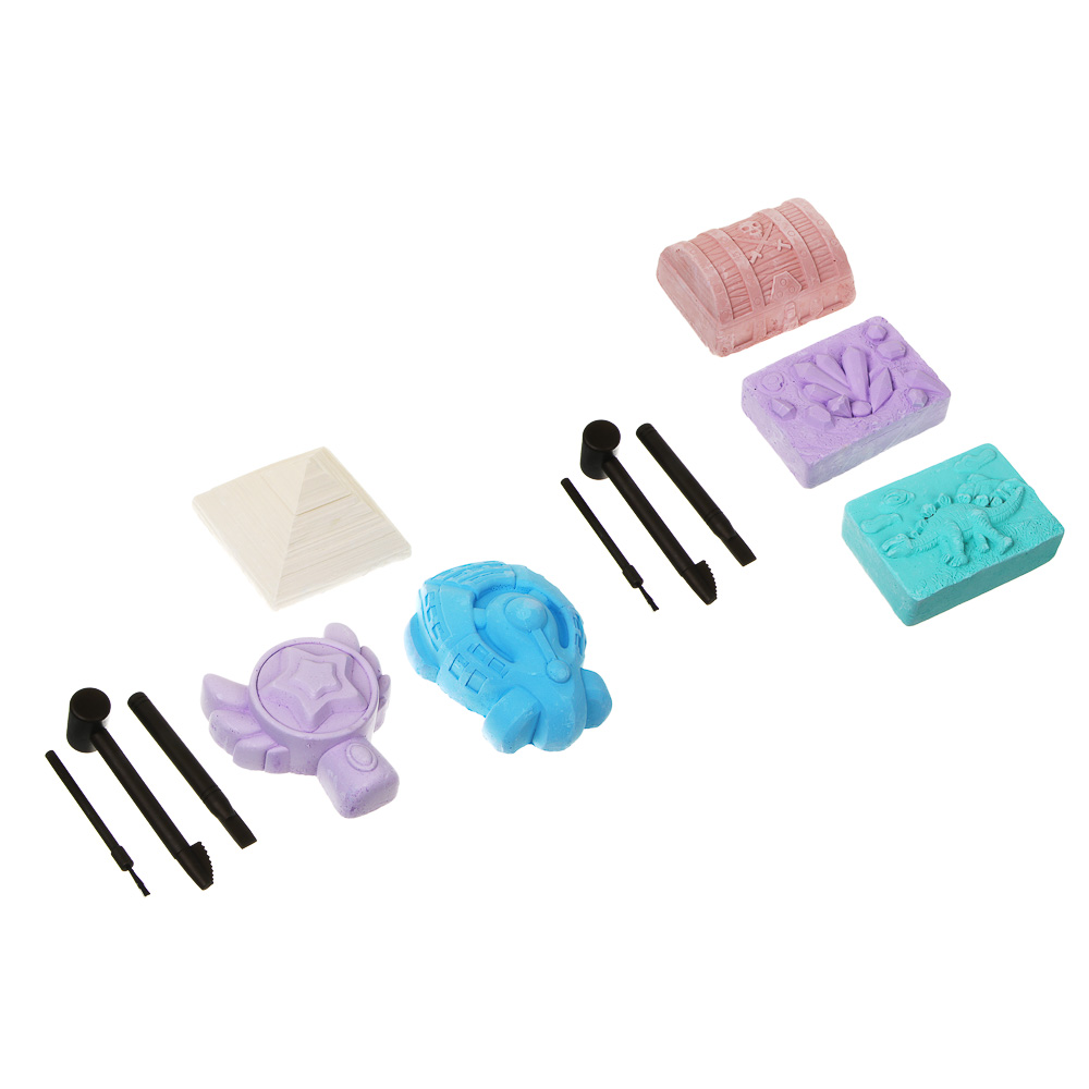 ХОББИХИТ Раскопки 3 в 1 для мальчиков и девочек, гипс, PP, 24,5х19х5,5см, 2 дизайна, арт.№ 283-230