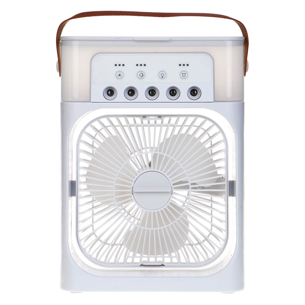 Вентилятор настольный с увлажнителем тм LEBEN 6Вт, 5в/1.2А, 24.5x18.5см, USB-кабель, белый, арт.№ 243-016