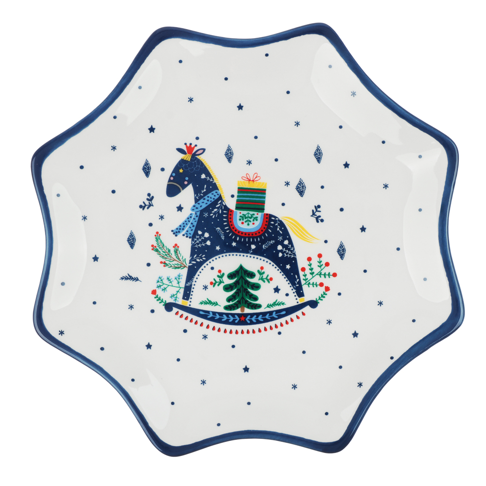 MILLIMI Нордик Блюдо в форме звезды, 20х20х2см, керамика, арт.№ 820-685