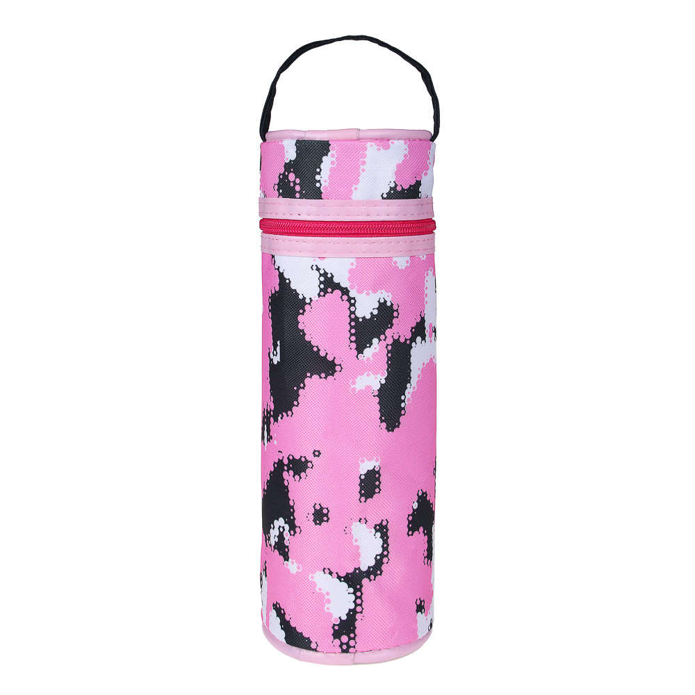 МИЛИТАРИ ГЕРЛ Пенал, мягкий круглый, 20х6,5х6,5см, 2 молнии, плотный ПЭ, ручка, функция подставки, арт.№ 238-292