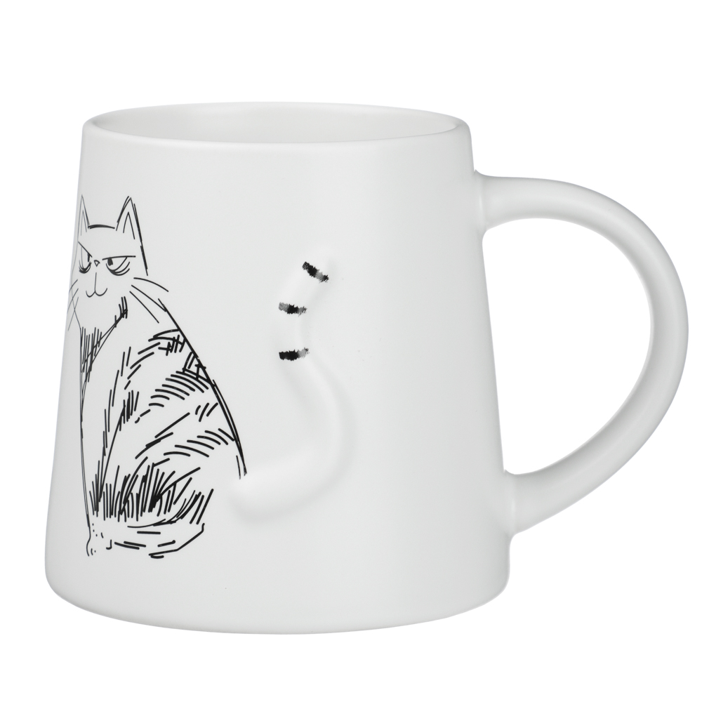 Кружка Коты тм MILLIMI, 410мл, 4 дизайна, фарфор, арт.№ 806-507