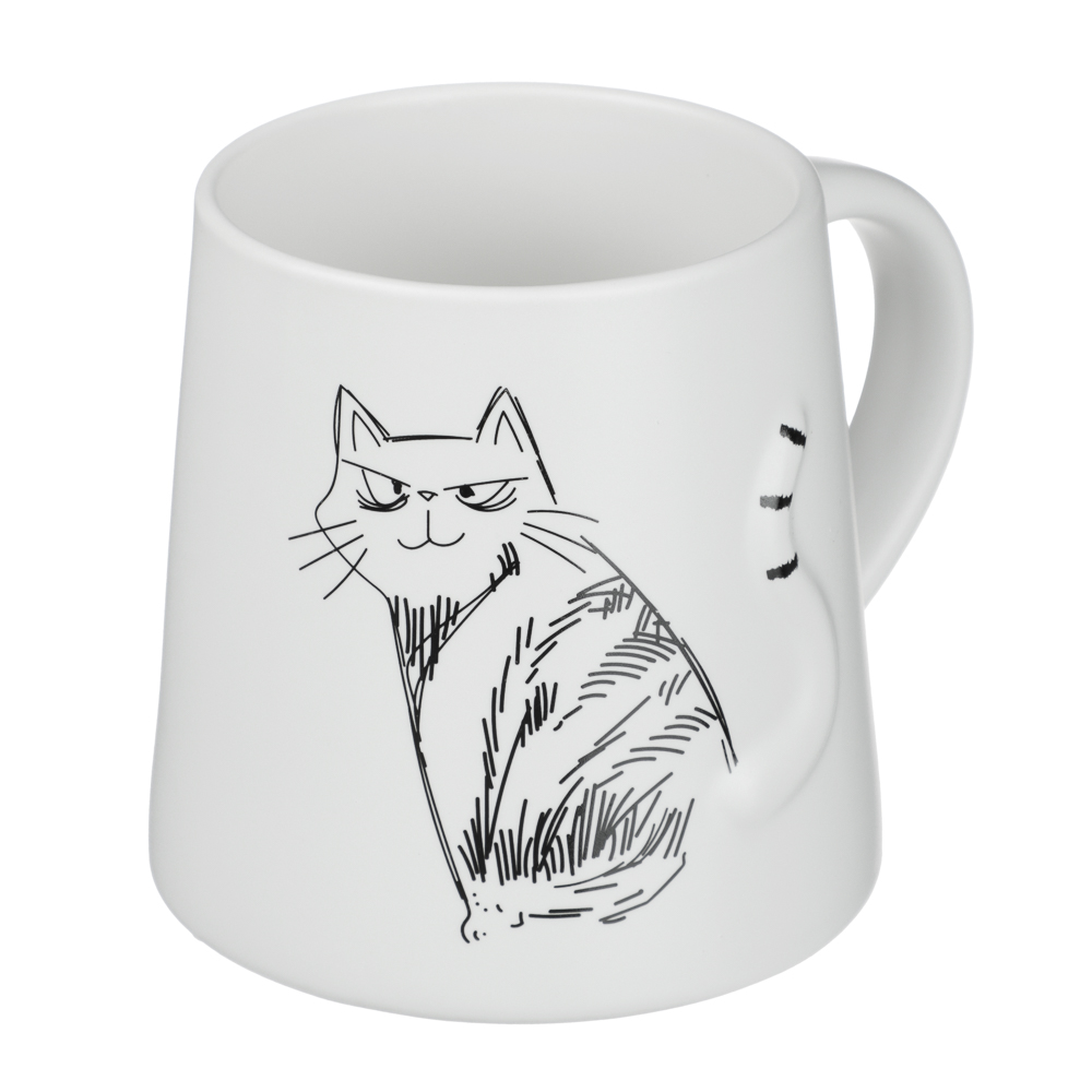 Кружка Коты тм MILLIMI, 410мл, 4 дизайна, фарфор, арт.№ 806-507