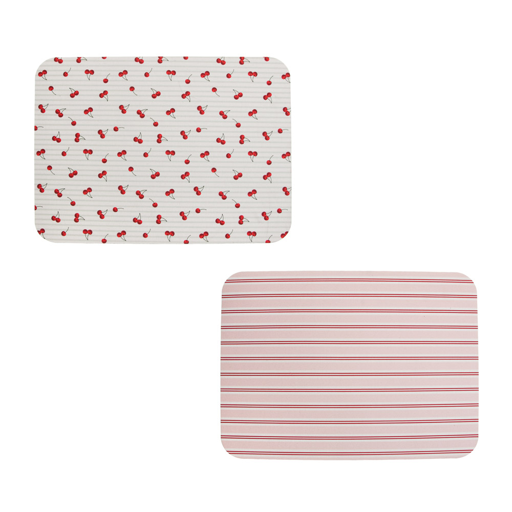 Коврик для сушки посуды тм VETTA Черри, 30х40 см, полиэстер, латекс, 2 дизайна, арт.№ 485-209