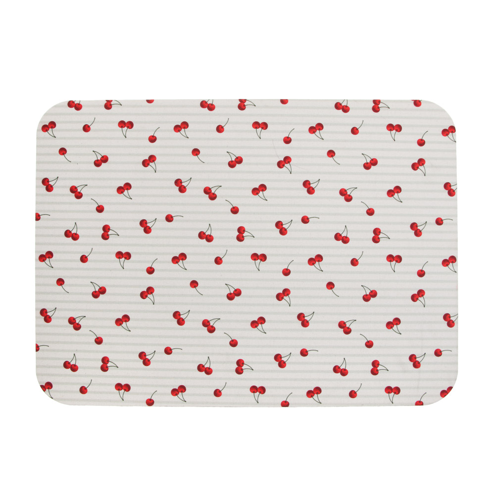 Коврик для сушки посуды тм VETTA Черри, 30х40 см, полиэстер, латекс, 2 дизайна, арт.№ 485-209