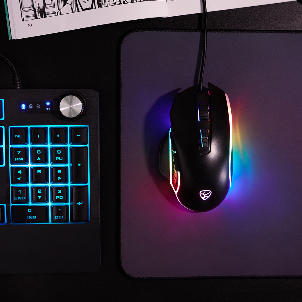 BY Игровая мышь проводная Sniper 7000dpi,7D,A725F,RGB,220см, арт.№ 405-052