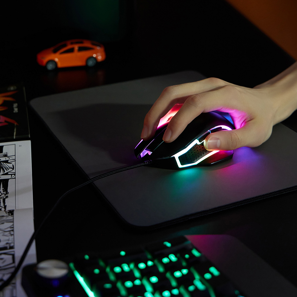 BY Игровая мышь проводная Sniper 7000dpi,7D,A725F,RGB,220см, арт.№ 405-052