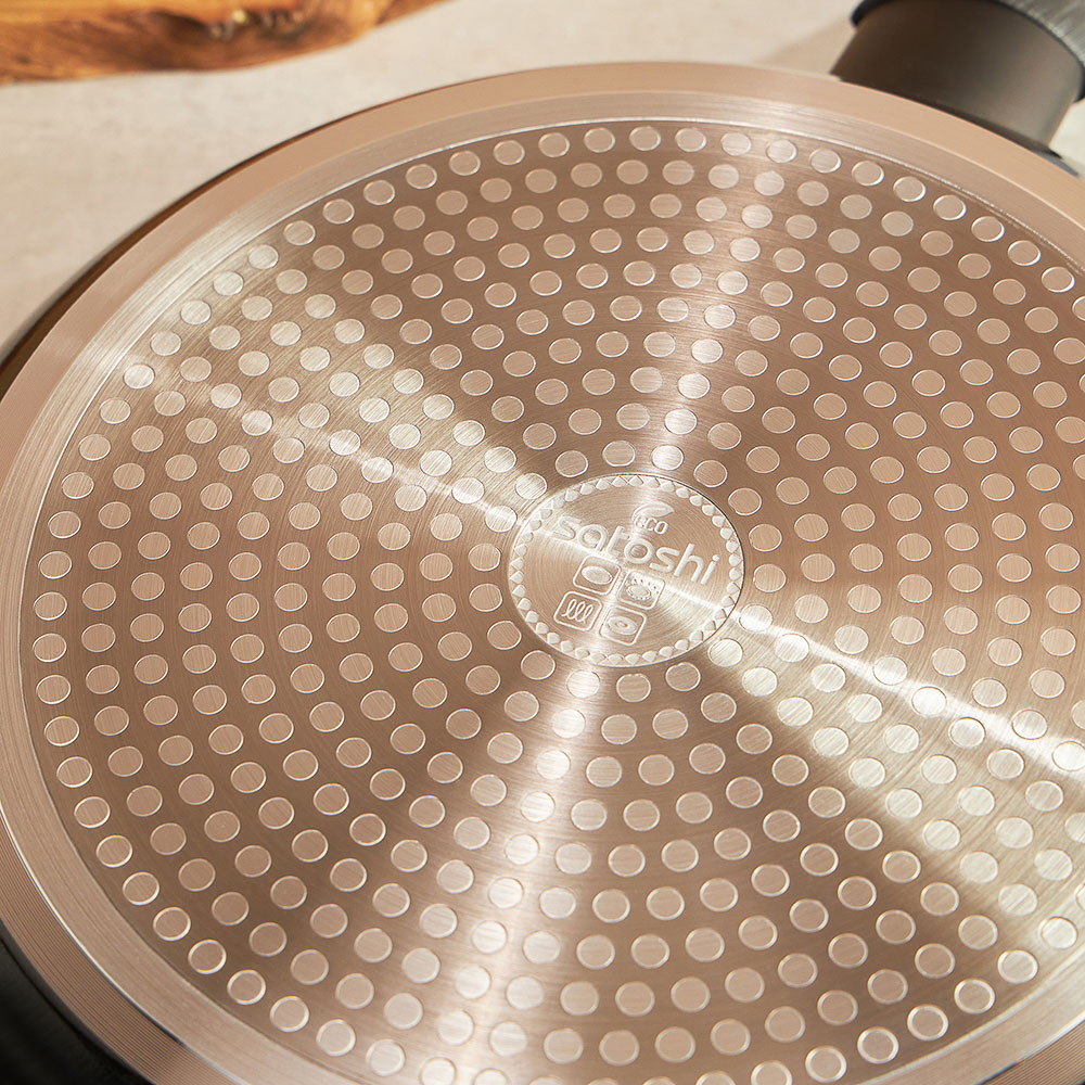 SATOSHI Карбон Сковорода литая d28см, антипригарное покрытие Мрамор, индукция, арт.№ 846-454