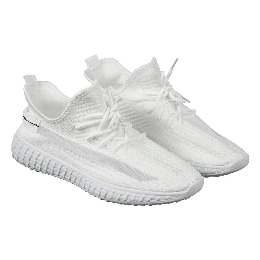 Кроссовки спортивные, р. 42, белые, полиэстер, ПВХ, арт.№ 299-316