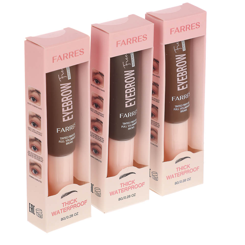 Стойкая тушь для бровей с 3D эффектом тм Farres 8,0 г, арт.№ 330-617