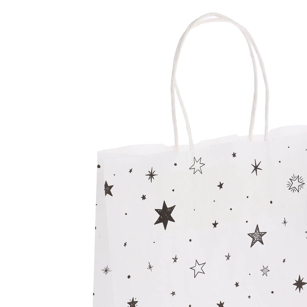 Пакет подарочный с кручеными ручками L 24x10,5x32 см, "Звездочки", арт.№ 507-509