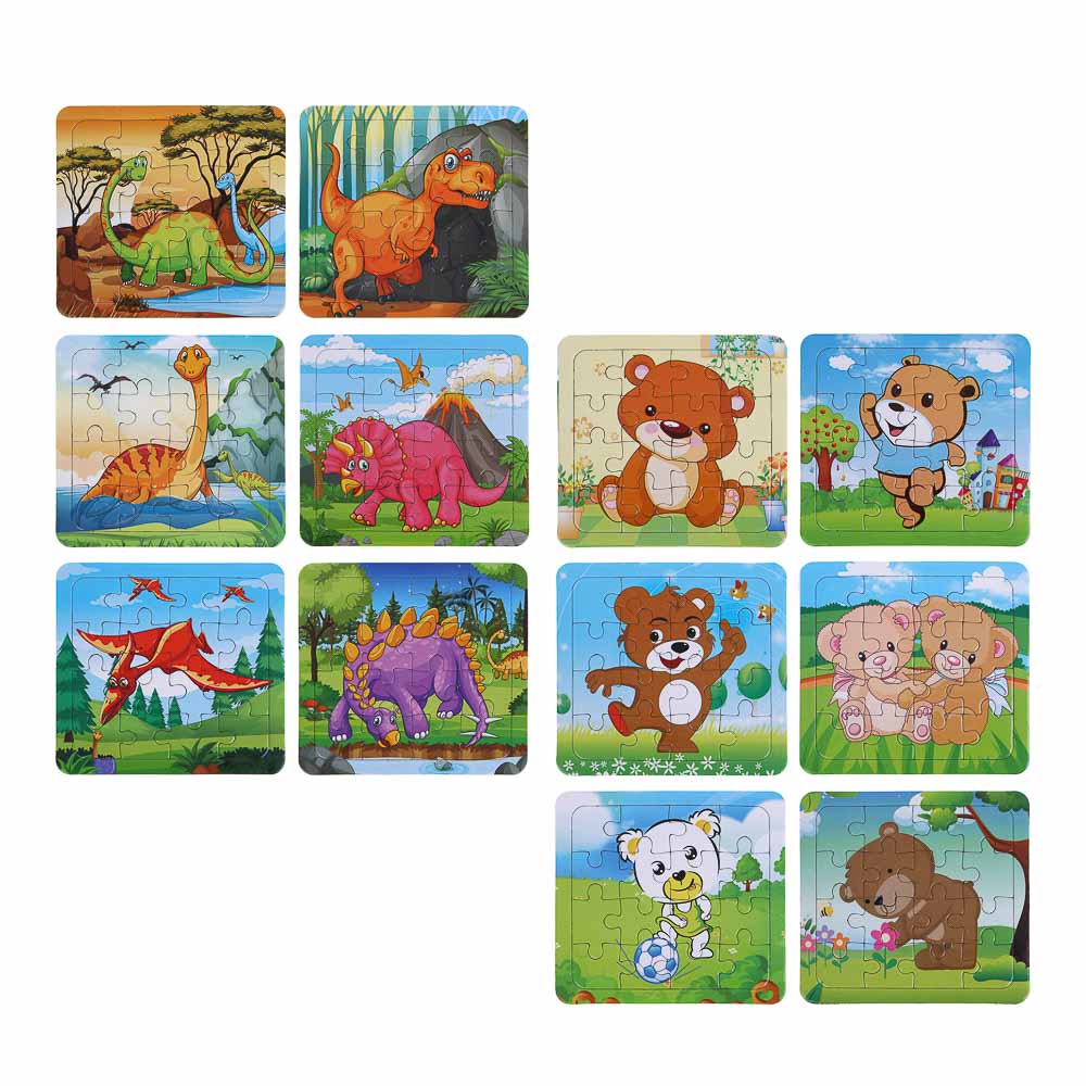 ХОББИХИТ Набор для творчества "Пазл-раскраска" 6 штук, 16,5х2,3х20см, картон, 2 дизайна, арт.№ 284-327