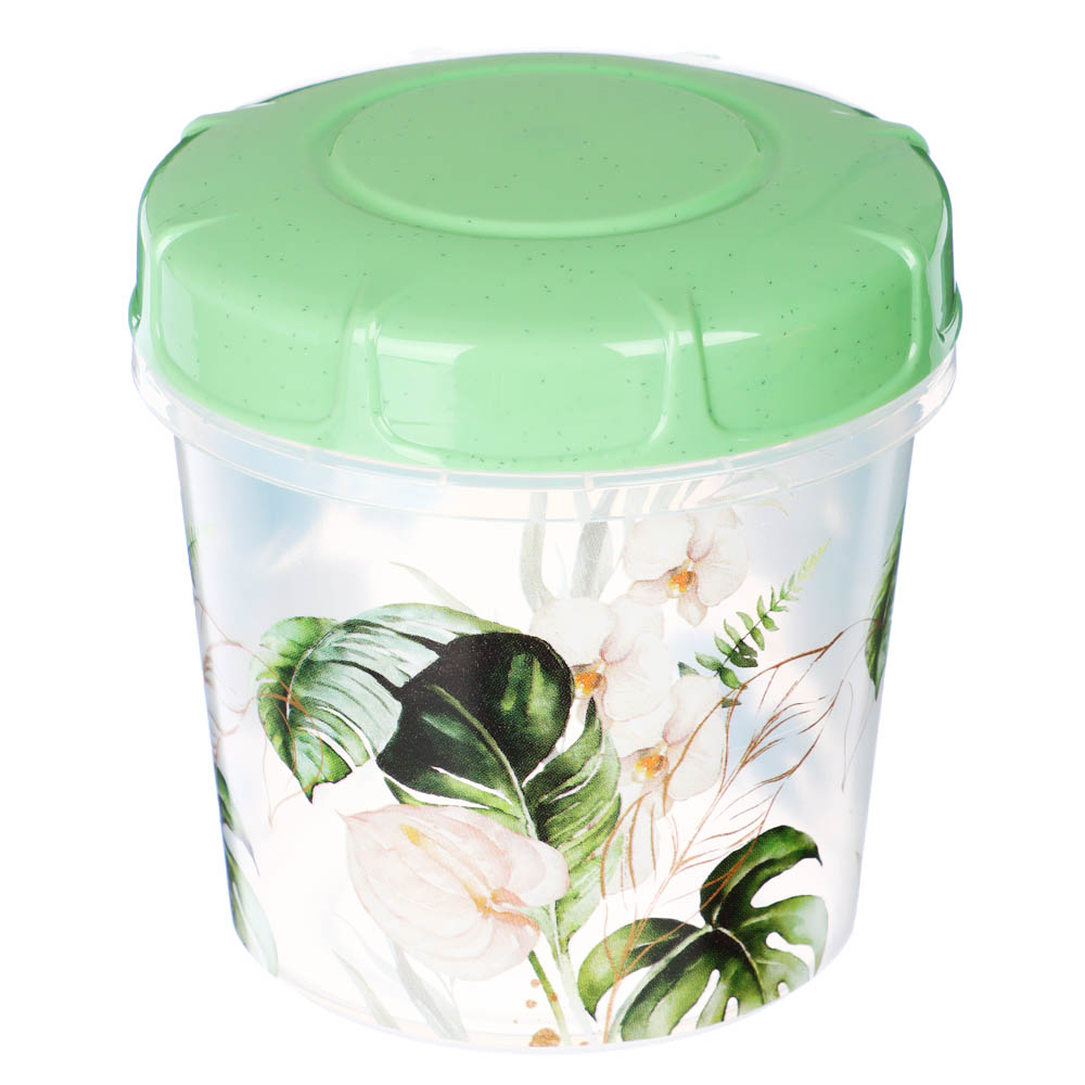 Банка для продуктов с завинчивающейся крышкой 0,5л, Флориана, пластик, арт.№ 861-421