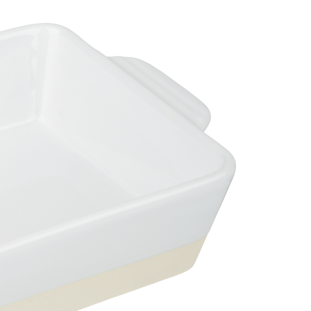 Форма для запекания и сервировки прямоугольная 22,9х16,5х5,3см тм MILLIMI белый, керамика, арт.№ 826-001