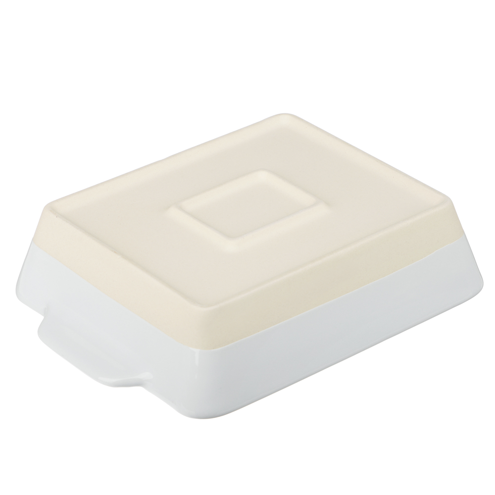 Форма для запекания и сервировки прямоугольная 22,9х16,5х5,3см тм MILLIMI белый, керамика, арт.№ 826-001