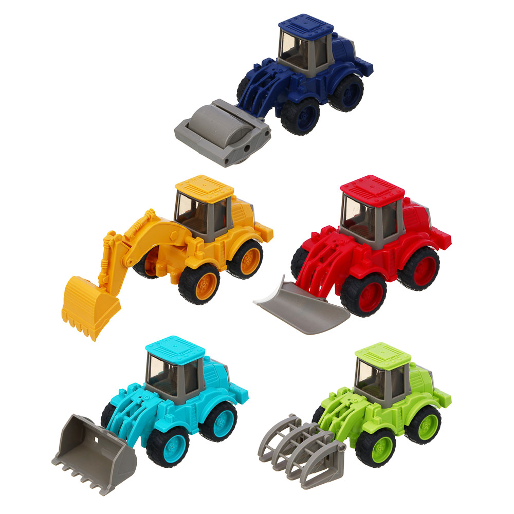 ИГРОЛЕНД Машинка "Агротехника", инерция, РР, 12х7х6,2 см, 5 дизайнов, арт.№ 292-413