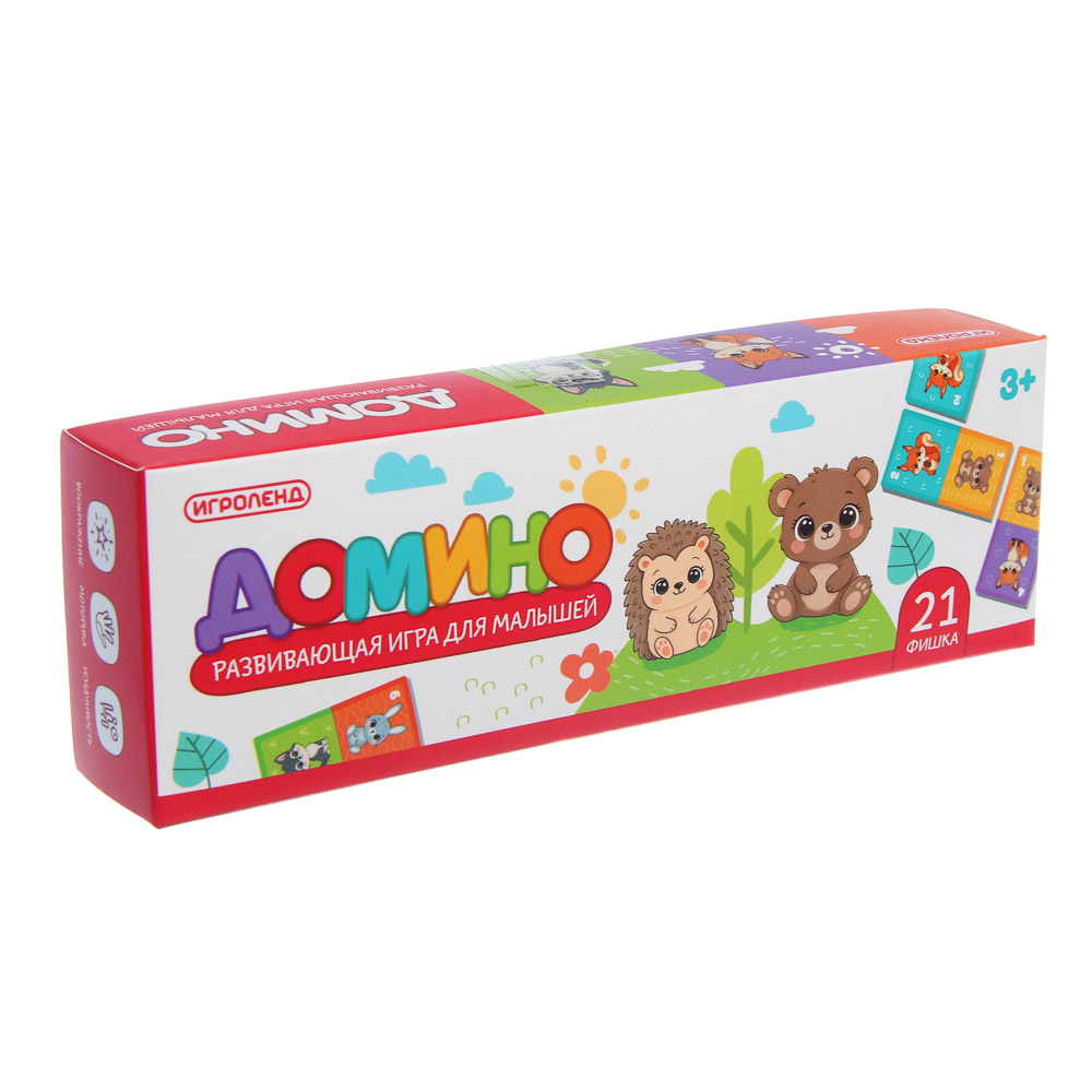 Развивающая игра для малышей "Домино", ИГРОЛЕНД, PP, арт.№ 262-566