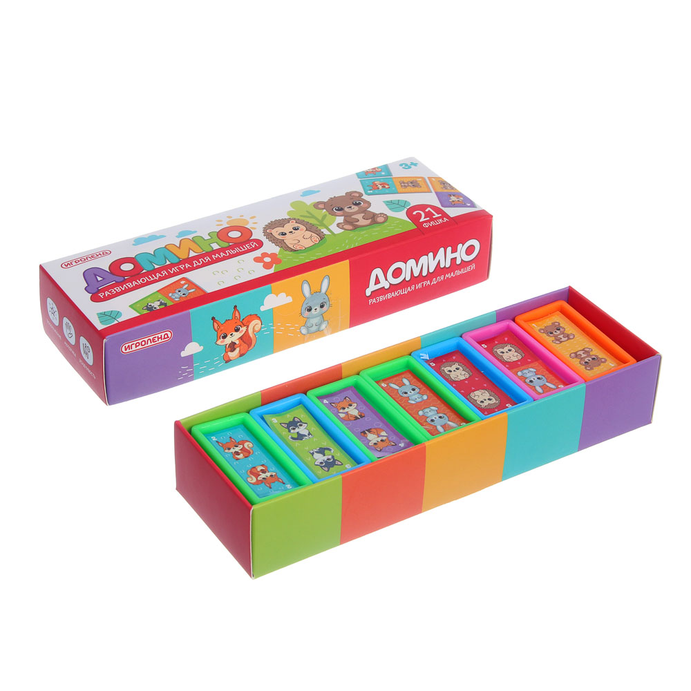 Развивающая игра для малышей "Домино", ИГРОЛЕНД, PP, арт.№ 262-566