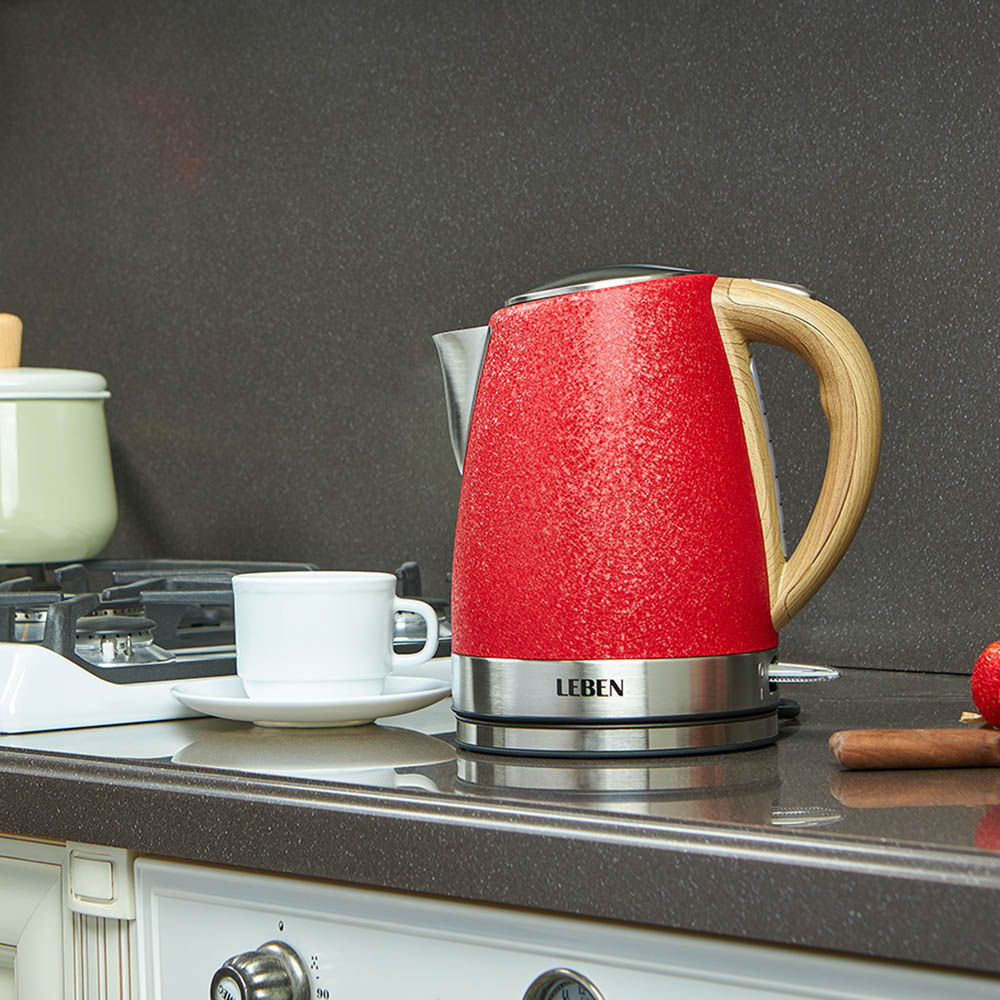 LEBEN Чайник электрический 1,8л, 1850Вт, металл, 2 цвета, арт.№ 291-085