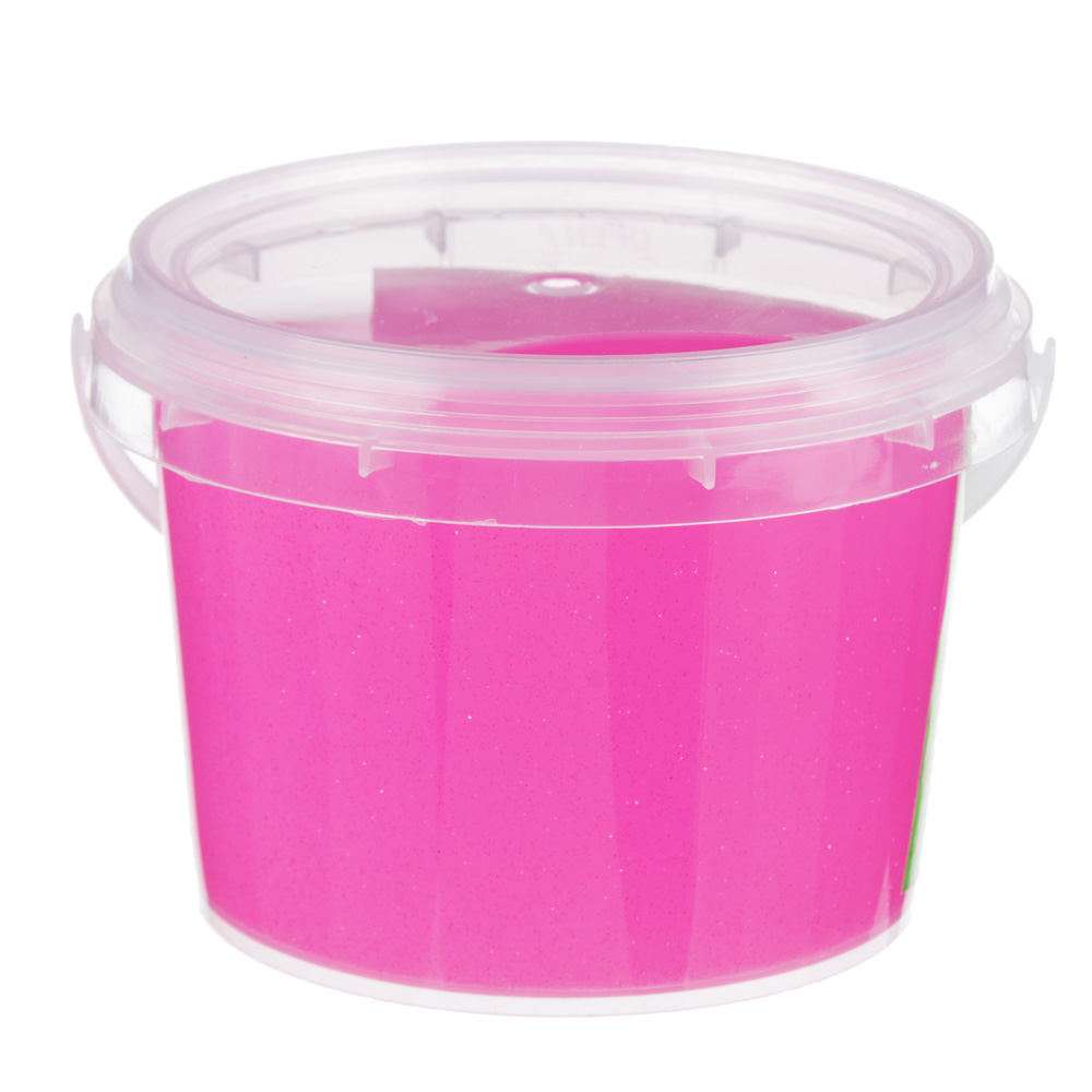 LASTIKS МегаЛизун с блестками, ведро 500г, полимер, 10,8х8,8х8,8 см, 12 цветов, арт.№ 218-022