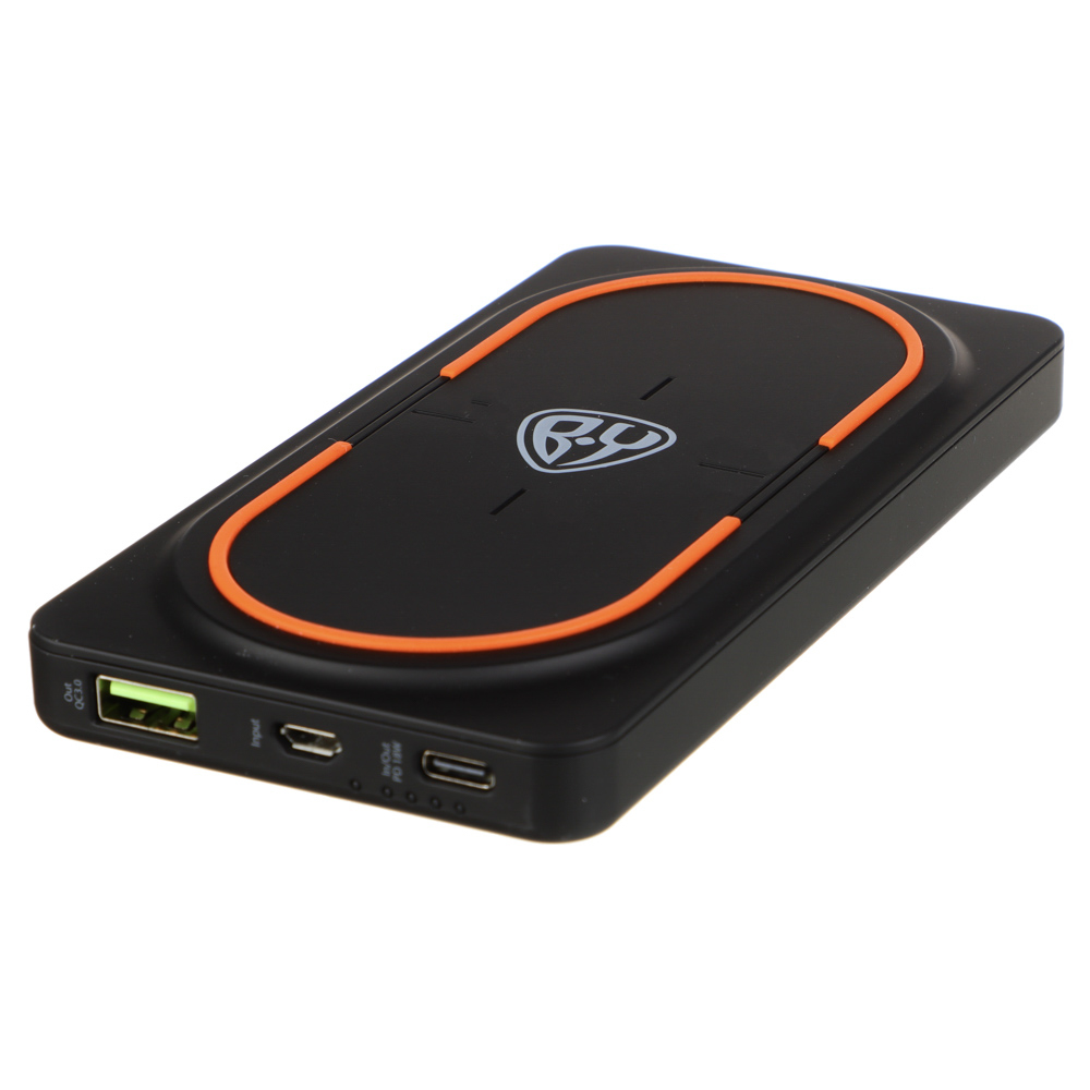 Аккумулятор мобильный BY 10000мАч с беспр. Зарядкой Qi, Быстрая зарядка QC3.0+PD, 3A, арт.№ 031-022