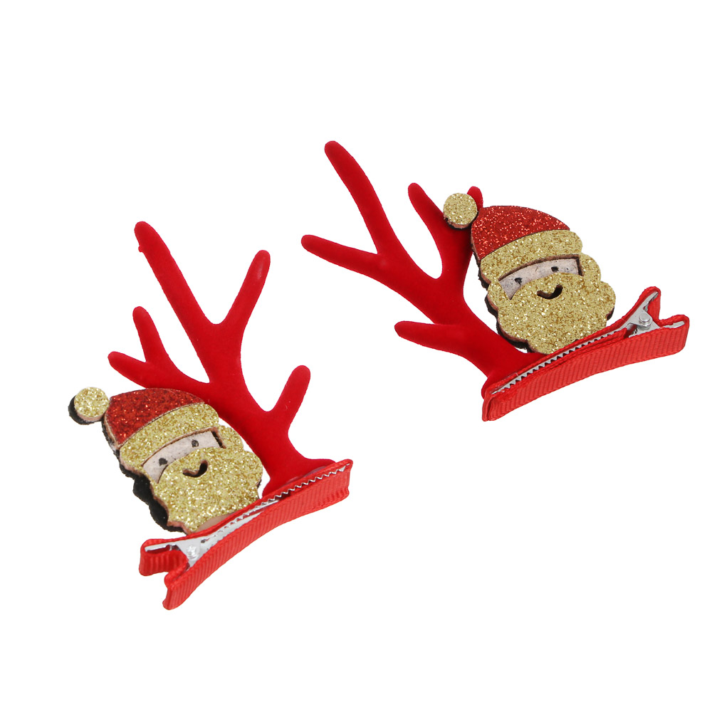 Заколка для волос 2 шт, тм ЮНИLOOK, 7-4,8см, металл, полимер, 6 дизайнов, #2, арт.№ 322-305