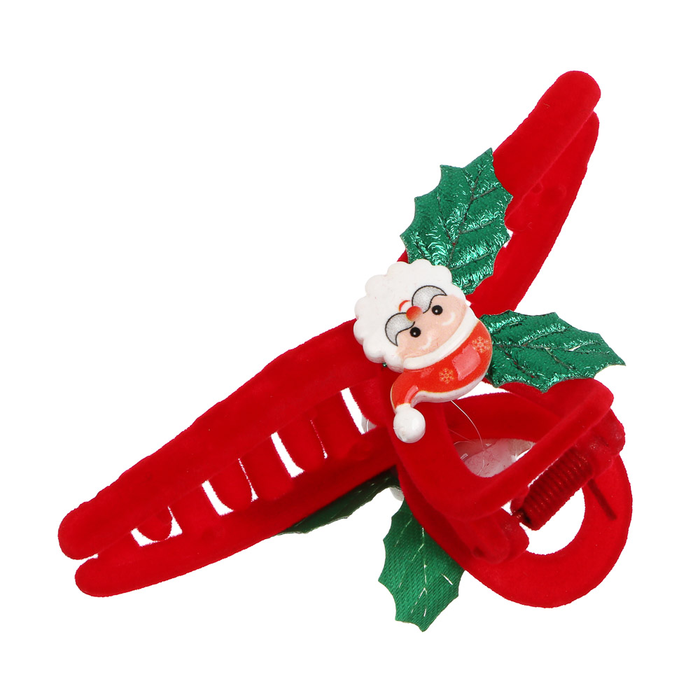 Краб для волос, тм ЮНИLOOK, 11см, иск.шерсть, полимер, полиэстер, 6 дизайнов, #3, арт.№ 322-306