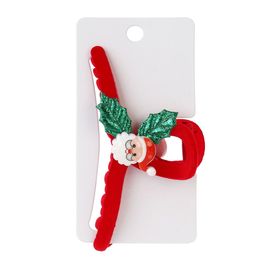 Краб для волос, тм ЮНИLOOK, 11см, иск.шерсть, полимер, полиэстер, 6 дизайнов, #3, арт.№ 322-306