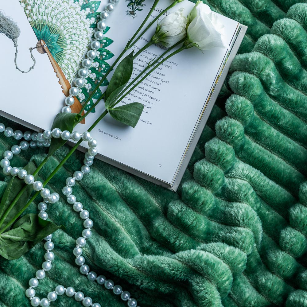 PROVANCE Плед, микрофибра, 180х200см, 280гр/м "Волна", 2 цвета, арт.№ 486-073