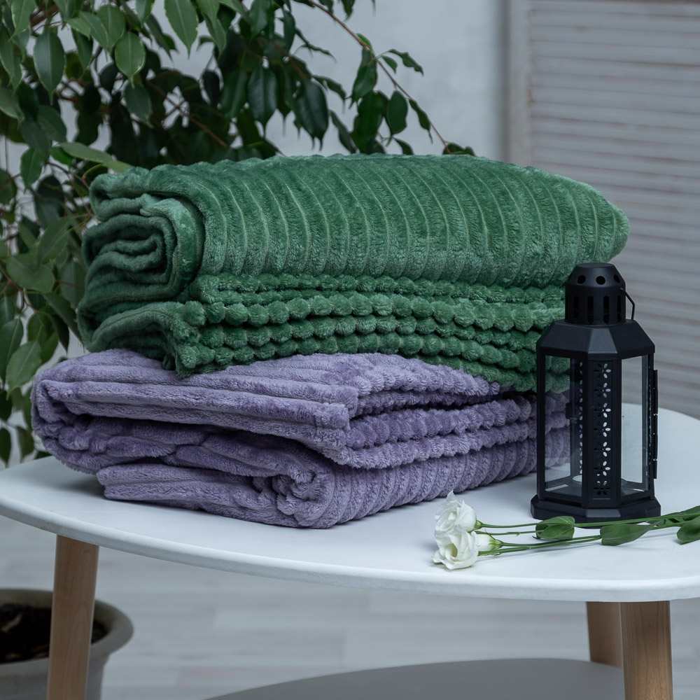 PROVANCE Плед, микрофибра, 180х200см, 280гр/м "Волна", 2 цвета, арт.№ 486-073