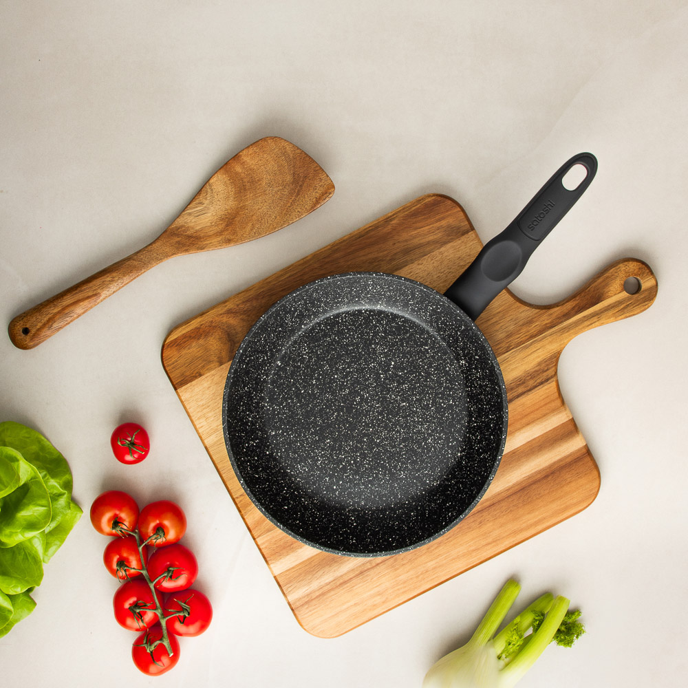 SATOSHI Стоун Сковорода литая d22см, антипригарное покрытие Мрамор, индукция, арт.№ 846-733