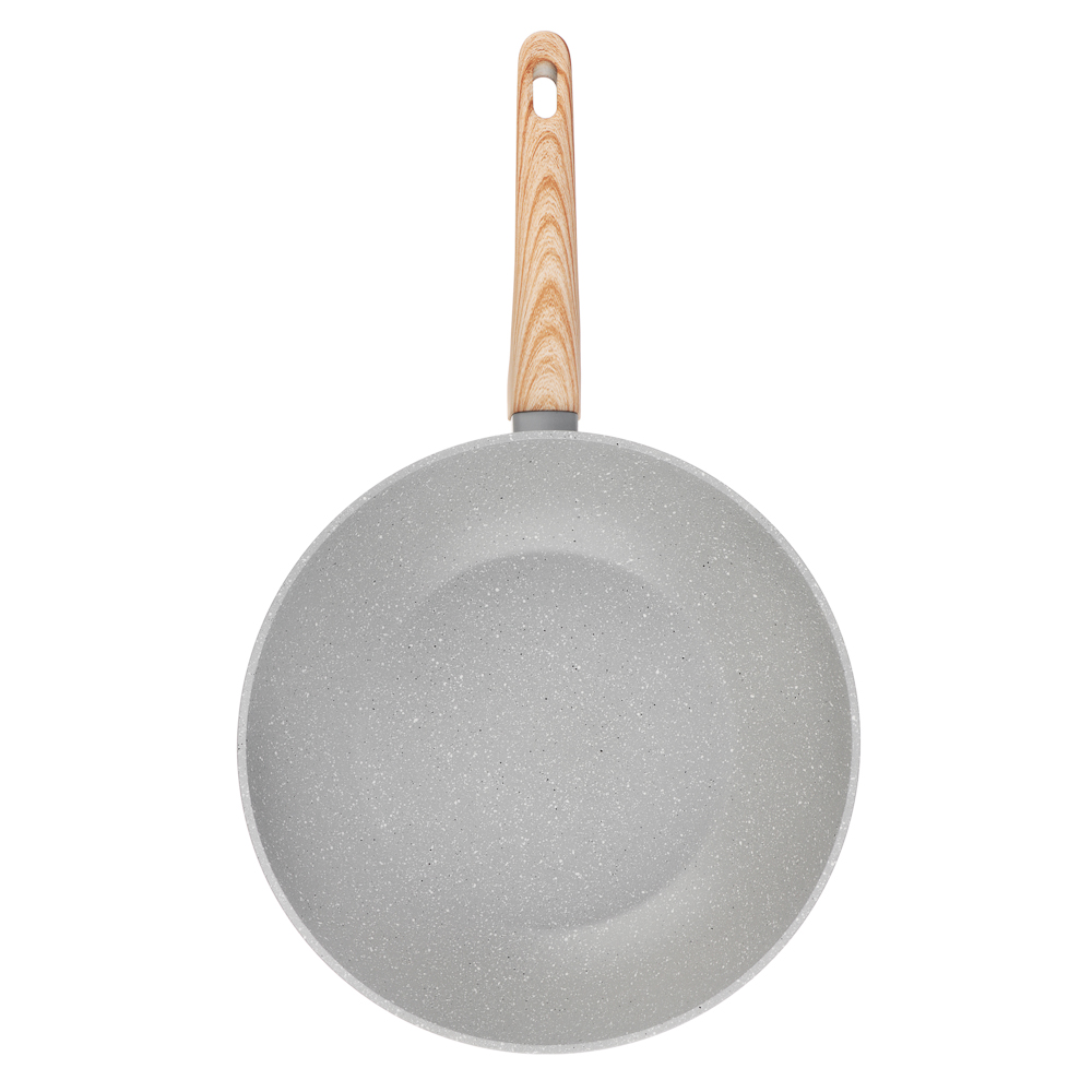 SATOSHI Берг Вок литой d28см, антипригарное покрытие Мрамор, индукция, арт.№ 846-734