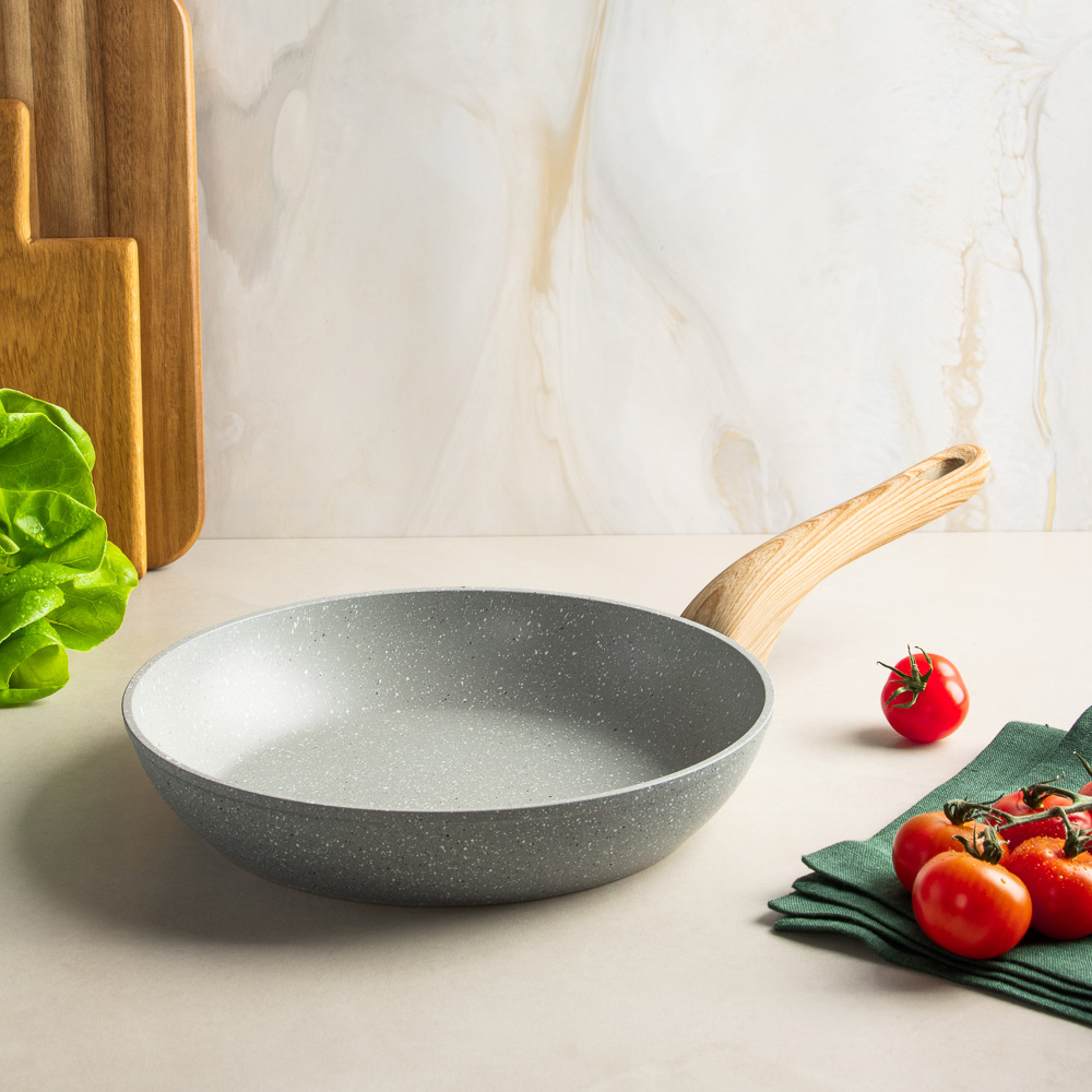 SATOSHI Берг Сковорода литая d24см, антипригарное покрытие Мрамор, индукция, арт.№ 846-736