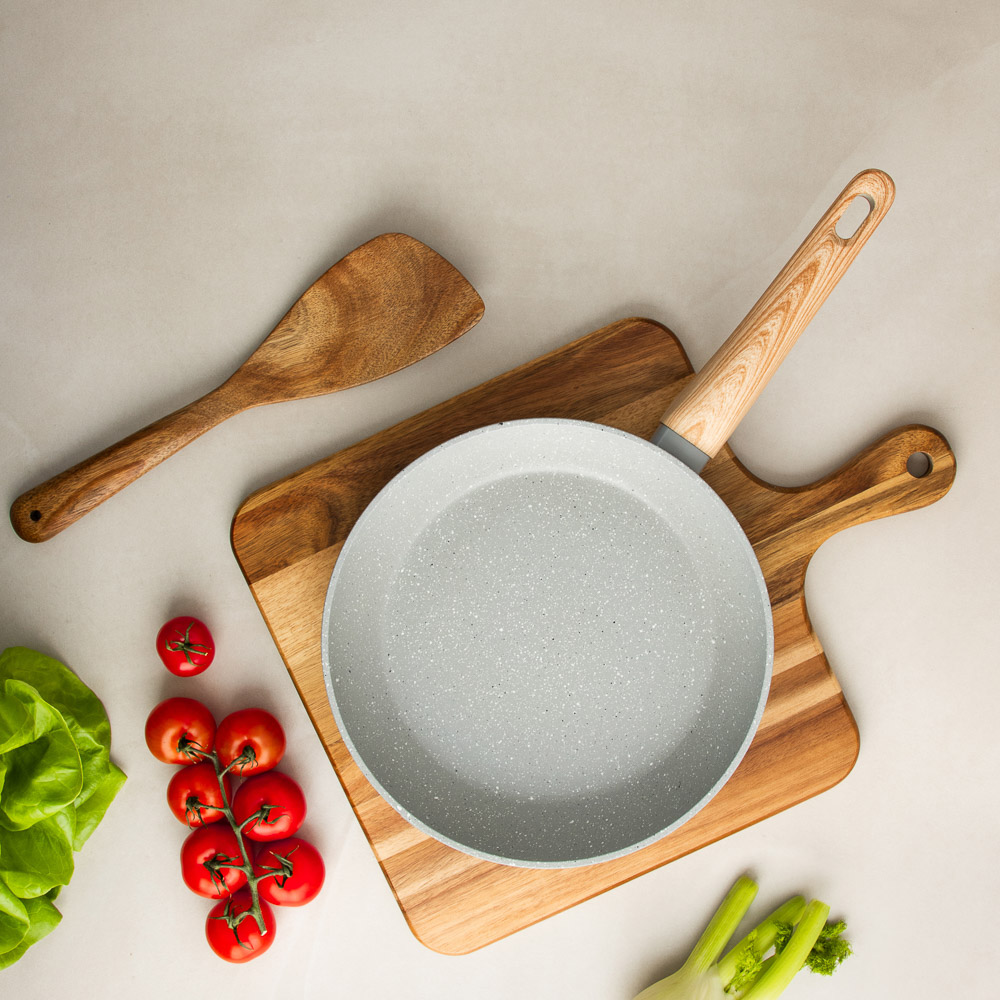 SATOSHI Берг Сковорода литая d24см, антипригарное покрытие Мрамор, индукция, арт.№ 846-736