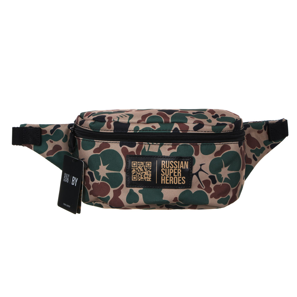 BY РУССКИЕ СУПЕРГЕРОИ Сумка поясная на ремне 23х12х9см, 1 отделение на молнии, арт.№ 254-812
