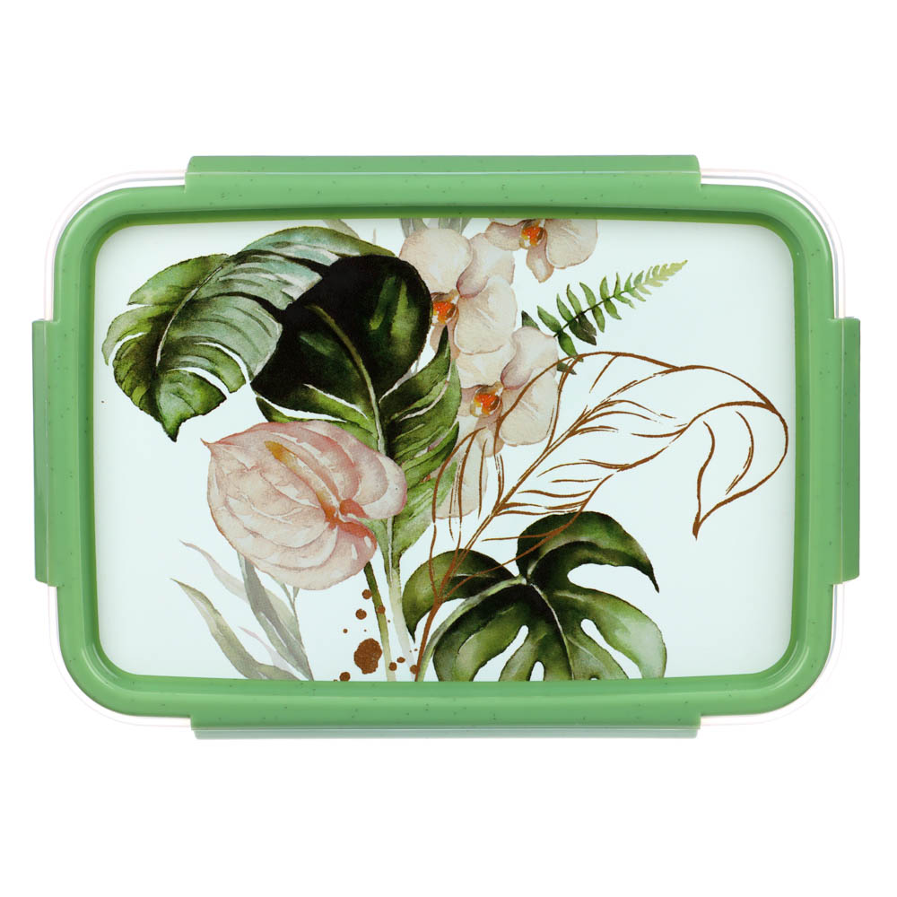 Контейнер для продуктов прямоугольный с защелками 1,1л, Флориана, пластик, арт.№ 861-423