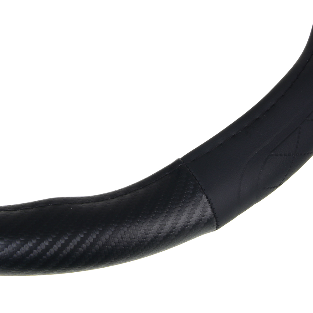 ЕРМАК Оплетка руля, Карбон - А, черная с черными вставками, размер М, полиуретан(PU), арт.№ 708-432