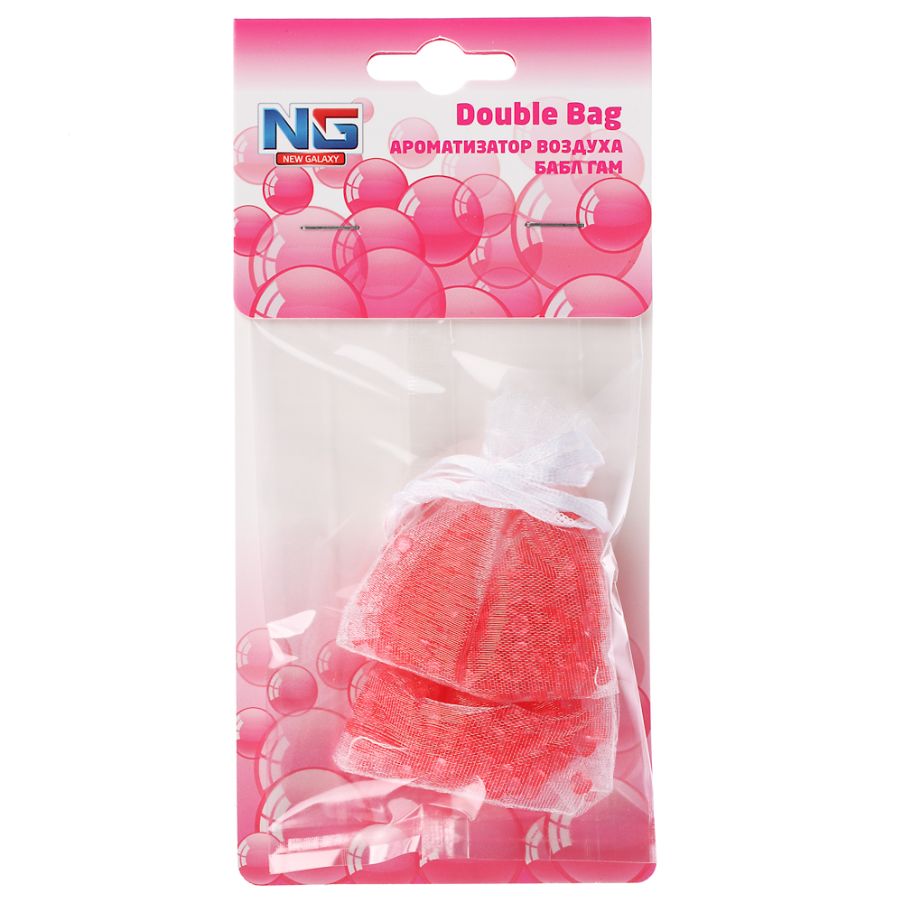 NEW GALAXY Ароматизатор воздуха пакетики Double Bag, 2х10 гр., бабл гам, арт.№ 794-462