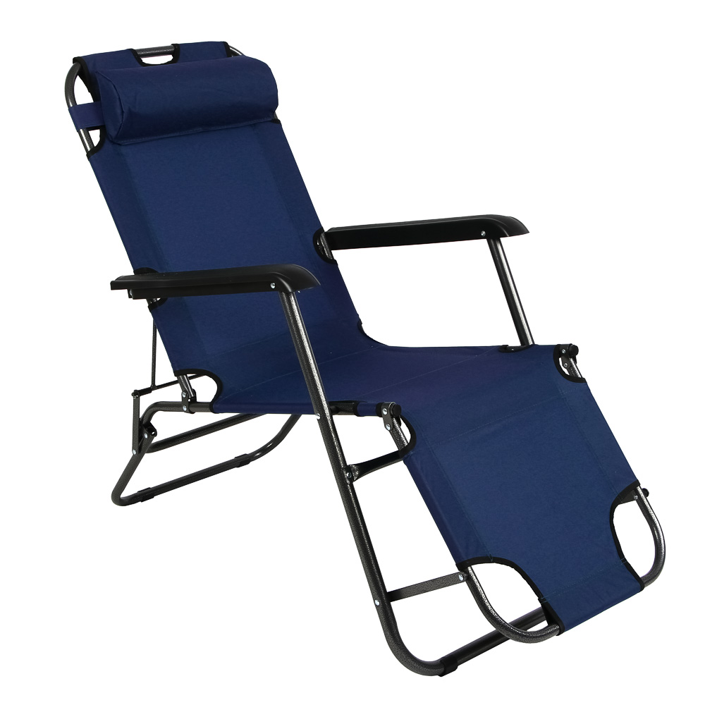 Кресло шезлонг тм РУССО ТУРИСТО, складное, до 120кг, 153х60х83см, оксфорд 600D, арт.№ 121-077